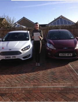 Congratulations to Luidmila on passing your test...